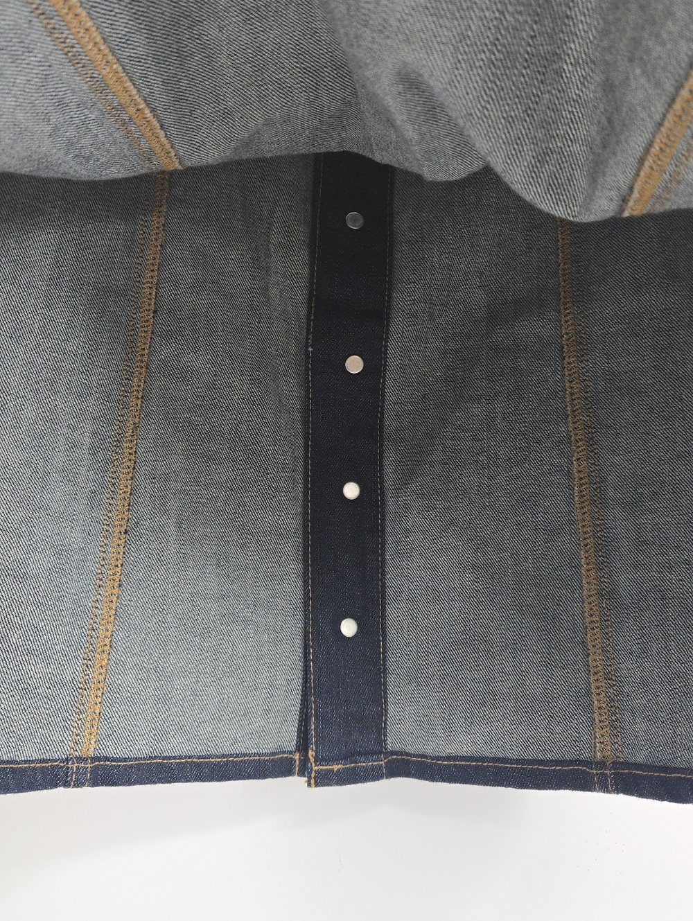 Alexa Chung A G Mini Skirt Blue Denim Button Front - Picture 11 of 14